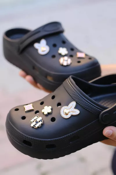 Papuç Sepeti Taşlı Kalın Taban Kadın Havuz/Plaj/Bahçe Terlik Sandalet