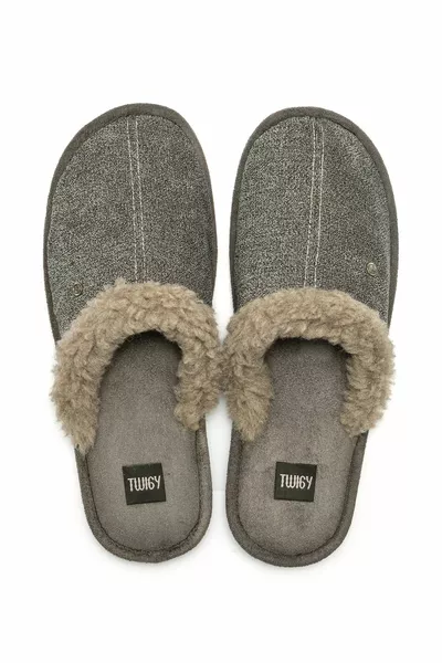 Momo Pantofole da Casa Uomo Grigie /