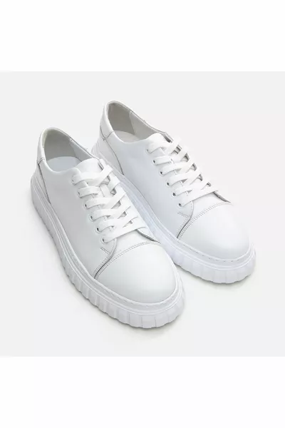 Echtes Leder Weiß Herren Freizeitschuhe