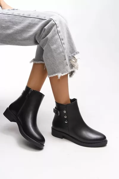 Bottes Femme Heshrari  Peau Noire