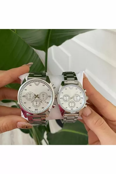 عزيزي مزدوج الذهب الصلب القضية التناظرية ساعة اليد