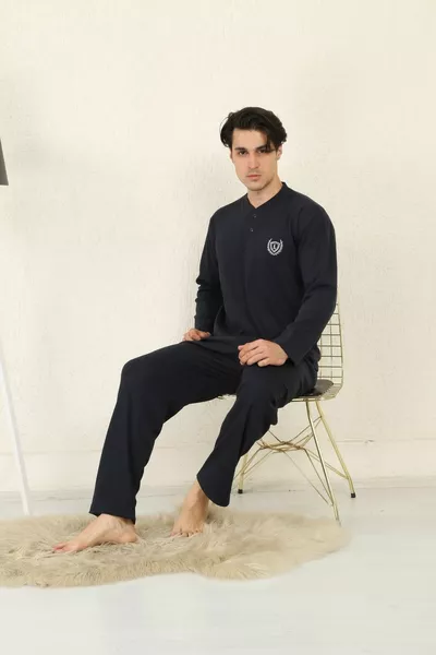 % Cotton Single Jersey Men's Pajamas Set 