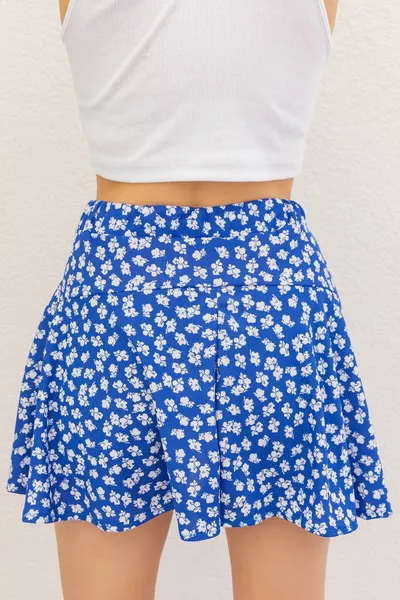 تنورة شورت قصيرة - أزرق