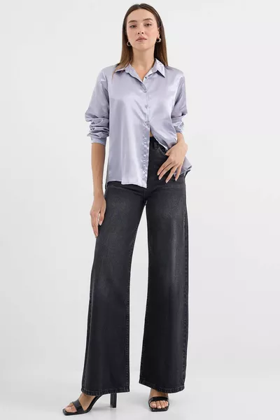  قميص ستان خفيف التدفق - أرجواني