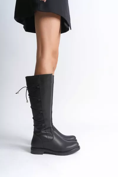 الركبة تحت الركبة الظهر كامل الدانتيل المتابعة الجانب بسحاب أحذية نسائية