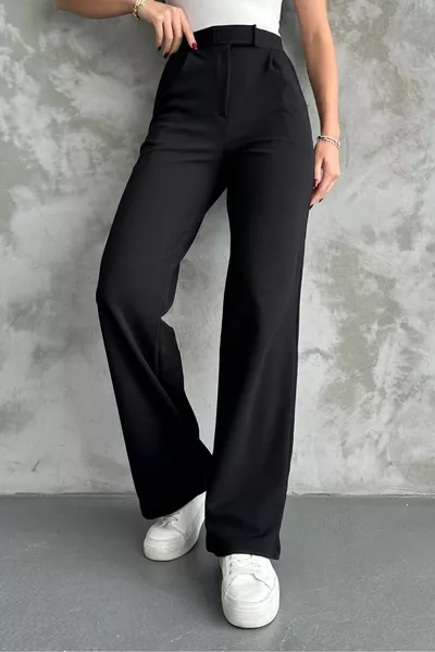 Pantaloni Palazzo Neri in Lycra Velcro da Donna