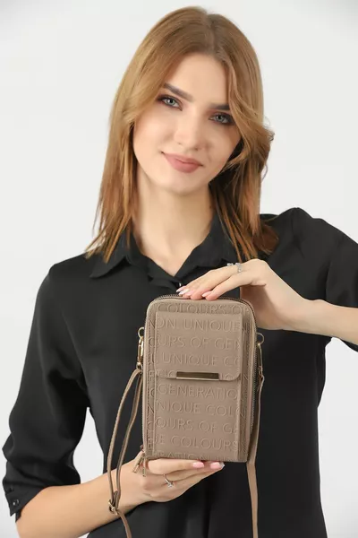 Уникална пазарна визия Дамски телефон с кръстосана каишка Чанта за портфейл с 3 отделения