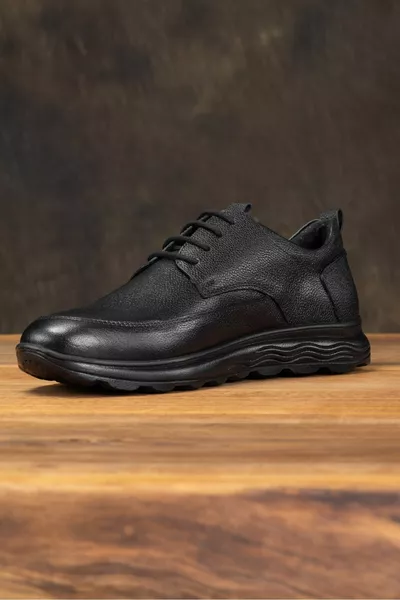 Ортопедични мъжки обувки от естествена кожа, ежедневни обувки, ежедневни обувки