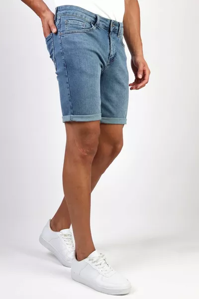 الرجال طحن استرخاء تناسب ليكرا أزرق فاتح جينز السراويل k