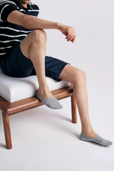 نسائي - نقش سادة للرجال (8 عبوات - 8 أزواج) جوارب باليه قطنية مضادة للتعرق