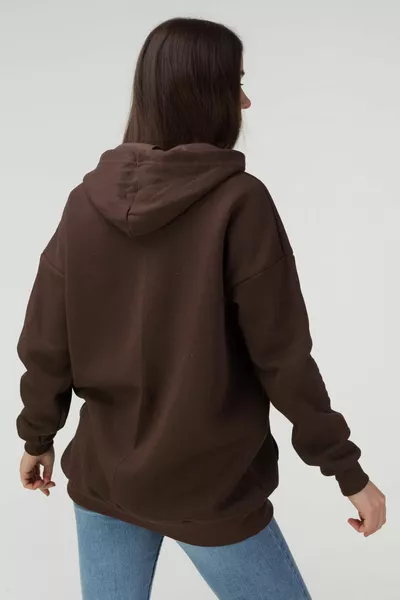 Унисекс коричневый кардиган оверсайз