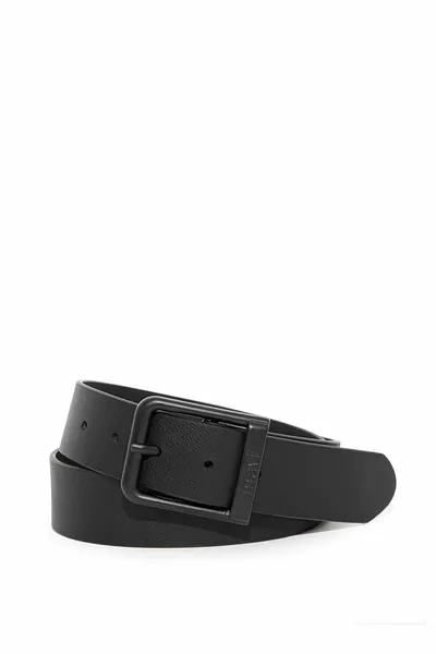 Black Faux Leather Belt 
