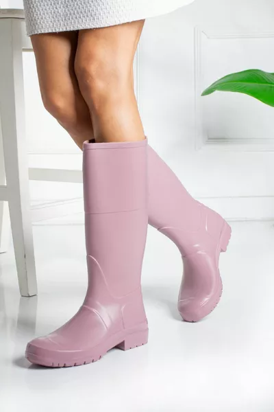 أحذية المطر هنتر أحذية نسائية مقاومة للماء أرجواني اللون