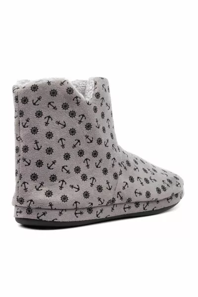 الرجال Penduf الشتاء أحذية المنزل من جلد الغزال مرساة نمط