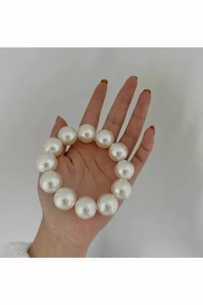 Women's pearl flexible hair clip