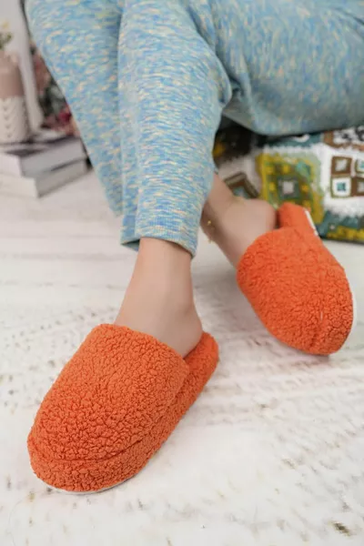 Modafrato Кърпа Вътрешни дамски домашни чехли Зимни чехли Безшумна подметка