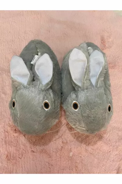 Животное Пандуф Домашние тапочки Серый Кролик Унисекс ( Женщины - Мужчины )