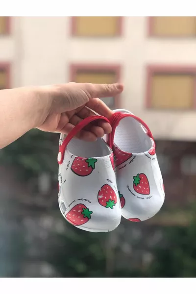 الفراولة منقوشة النعال نموذج لينة الصنادل وحيد عدم الانزلاق