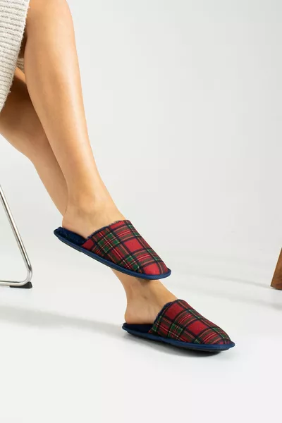 الأحمر منقوشة الشتاء دافئ عدم الانزلاق الوحيد مريحة لينة عيد الميلاد النساء والرجال عائلة منزل النعال