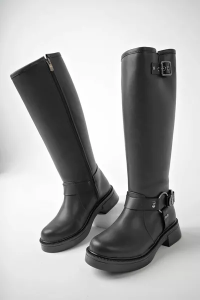 جيزيل مضمونة حزام بسحاب مفصل أحذية الشتاء النسائية