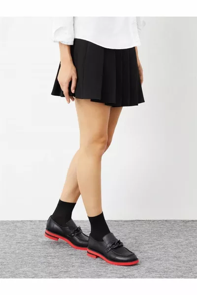 Alea Damen-Loafer aus schwarzem Leder