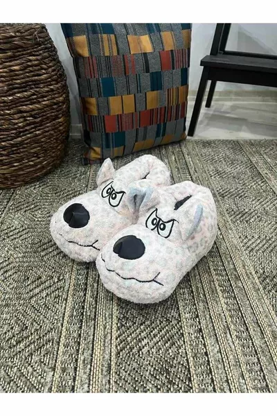 Unisex Angry Dog Silent Non Slip Sole Animal House Boots Panduf