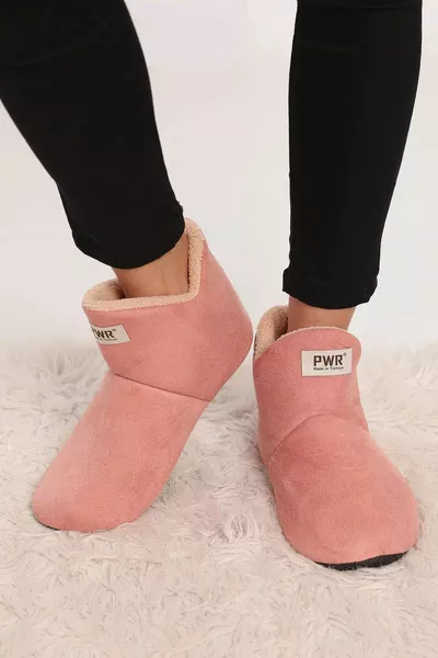 Stivali da casa in peluche da donna in polvere