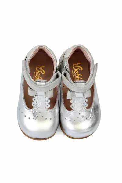 Heidi-ortopedico colore argento primo passo ragazze scarpe