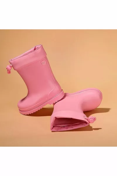 Chufo Cuello أحذية مطر للأطفال وردي