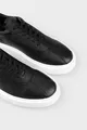 Baskets homme en cuir noir
