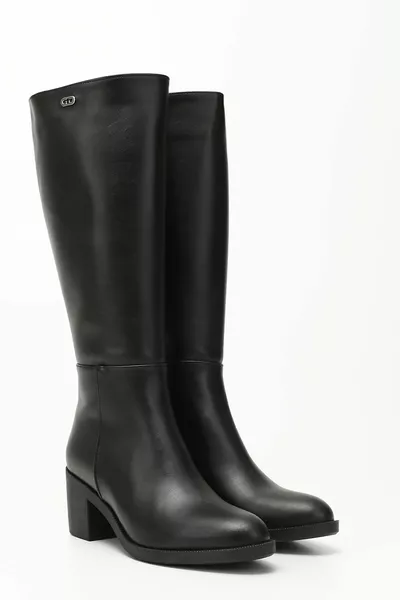 أسود الجبهة جولة اصبع القدم الكعب بسحاب المرأة أحذية كاجوال 