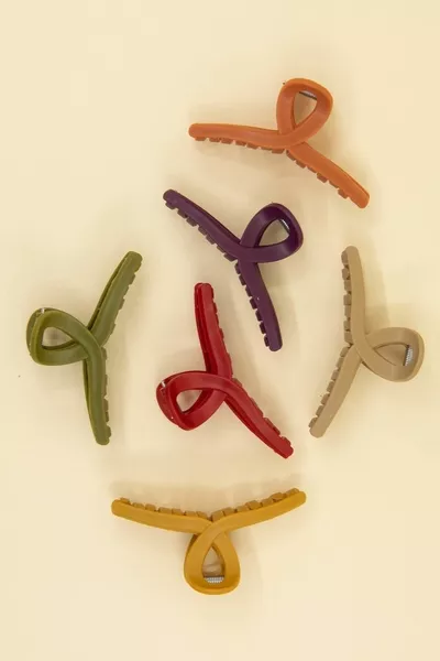 Ensemble de 6 pièces fermoir à nœud coloré pour femmes