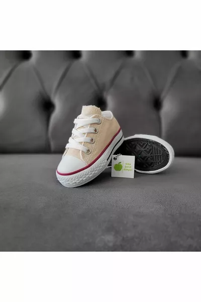 للجنسين بنات الأولاد طفل أطفال قصيرة الدانتيل المتابعة قماش الكتان أحذية رياضية