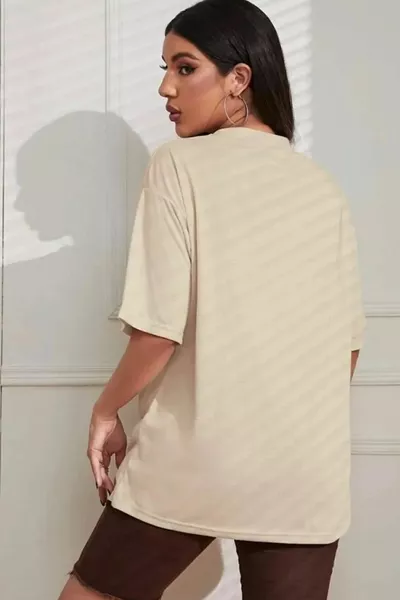 تي شيرت مطبوع على شكل قلب للجنسين