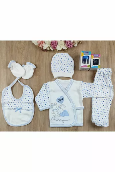 Pasgeboren Hart Konijn Fopspeen en Fles Gift Ziekenhuis Outlet Romper Set