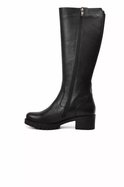 k Siyah Içi Polarlı Hakiki Deri Kadın Çizme