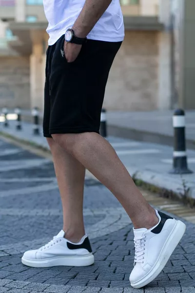 شورت رجالي مزدوج الجيب  أسود