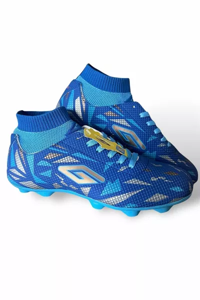 Dugana الكاحل الجوارب العشب الميدان والعتاد Astroturf أحذية كرة القدم  الأزرق الداكن