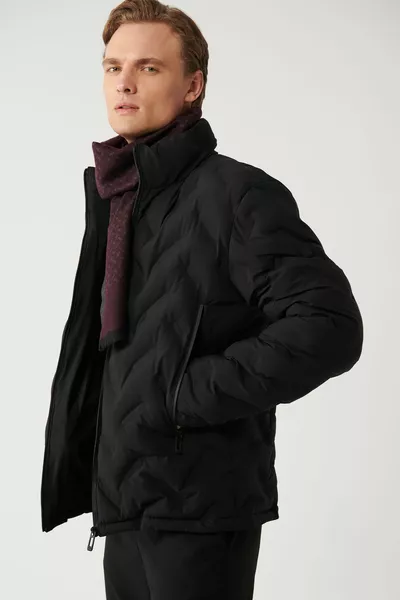 الرجال الأسود الوقوف طوق طارد المياه يندبروف خفيفة الوزن معطف البخاخ 