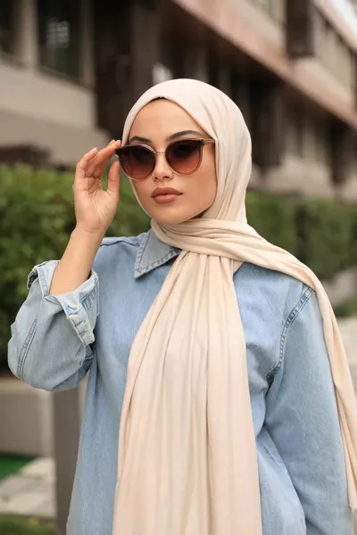 Brecheisen Großes Muster Silky Jacquard Schal