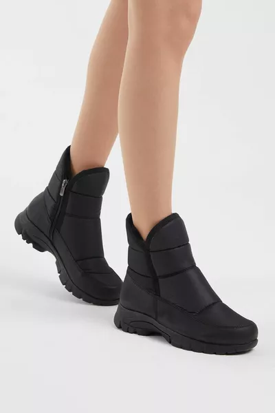 Bottes de neige pour femmes avec intérieur en laine thermique