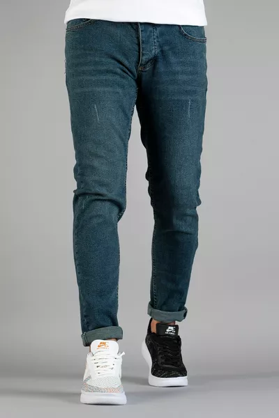Jeans Slim Fit Slim Fit Nail Uomo Blu