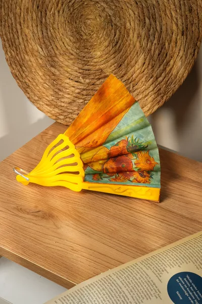 Ван Гог Картина Подсолнухи Декоративный Веер