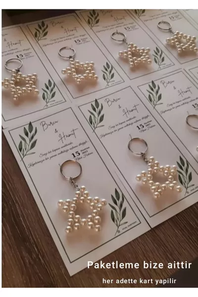  шт. длинная цепочка с жемчужной звездой-брелоком, персонализированная, для надписи, девичника, свадьбы, с зелёной веткой, концепт