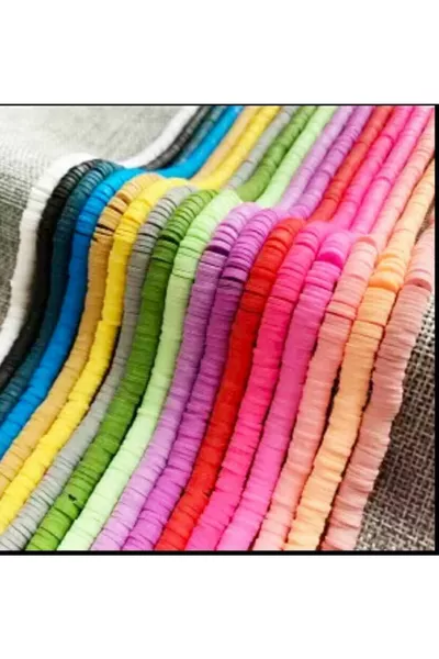 مجموعة صنع الإكسسوارات من خرز فيمو  لونًا ومواد إكسسوارات فيمو