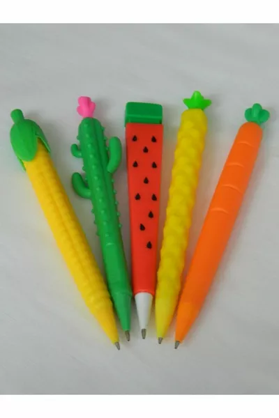 Набор многофункциональных ручек, 5 шт., с грифелем 0,7 мм (АРБУЗ, МОРКОВЬ, КУКУРУЗА, КАКТУС, АНАНАС)