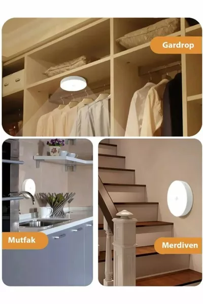 СВЕТОДИОДНАЯ лампа с датчиком движения PIR, перезаряжаемая через USB, для шкафа и дома