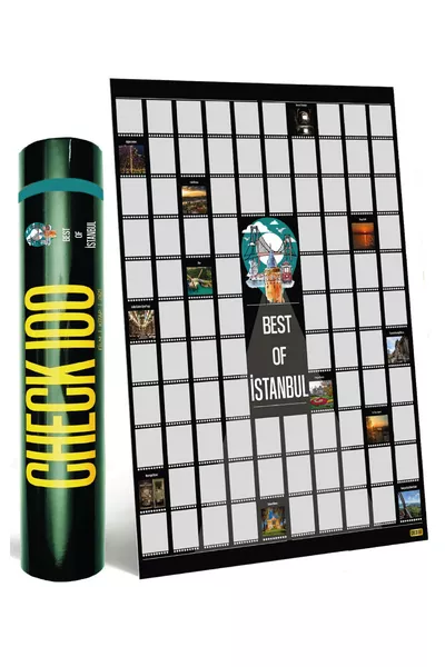 Плакат Best of İstanbul Kazı kazan,  места за посещение в Истанбул с възможност за издраскване