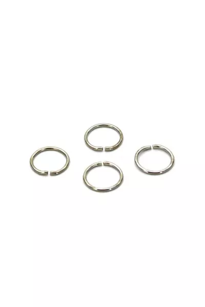  штук - монтажное кольцо толщиной  мм, кольцо для украшений, металлическое соединительное кольцо, никелированное