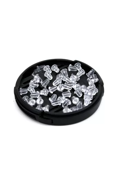  броя ( чифта) -  мм пластмасови задни части за обици, задна част за обеци